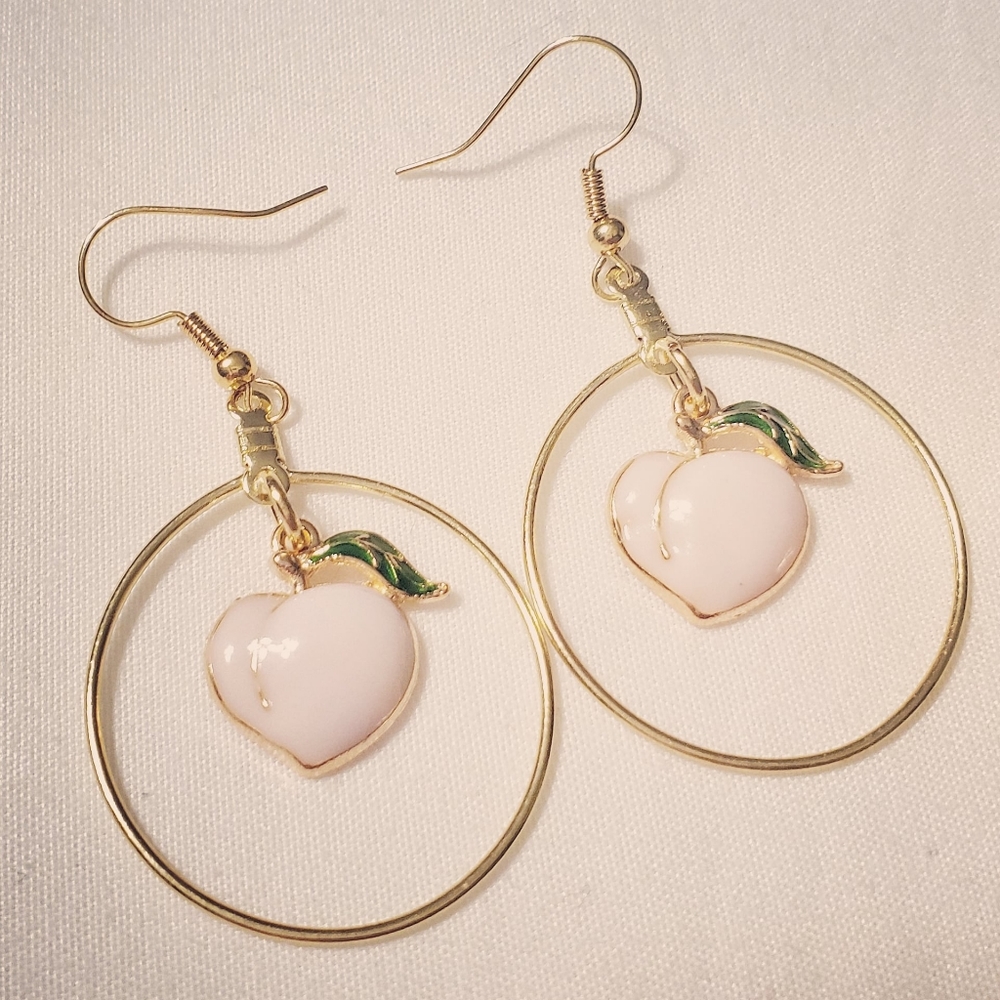 Handcrafted Peach Earrings